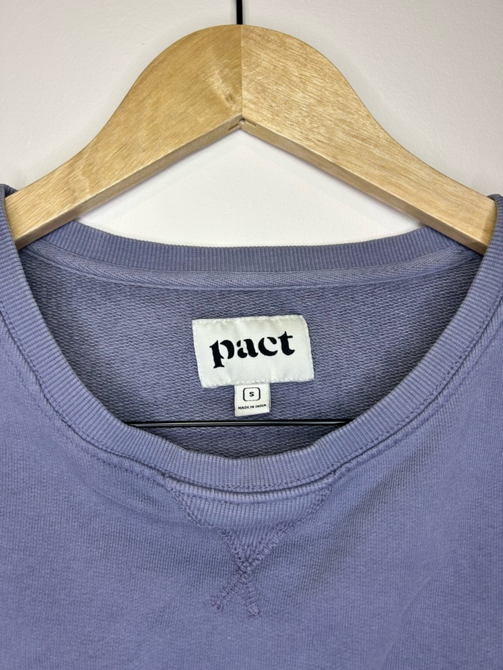 PACT Organic Cotton Long Sleeve Sweatshirt Dress with Pockets Size Small Purple - Picture 3 of 5